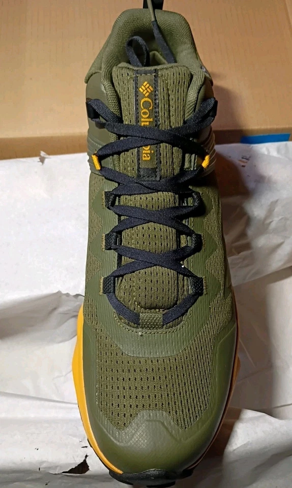 Zapato de Senderismo Para Hombres Columbia Facet 75 Medio Secado Impermeable Verde Ejército/Amarillo Talla 14 Foto 3 de 4