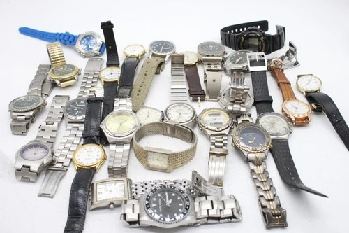 F x25 Vintage Quartz Gents Wrist Watches Inc Timex, Sekonda Etc Not Tested