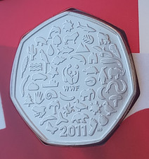 2011 BUNC 50p WWF , 50 Pence Coin