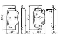 Bosch 0 986 494 404 Bremsbelagsatz, Scheibenbremse For Toyota