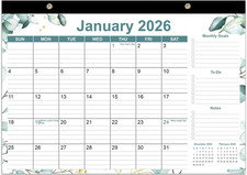 2026 Desk Calendar - 12 Months Calendars from January 2026 - December 2026, Desk