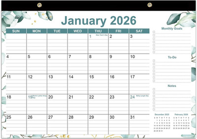 2026 Desk Calendar - 12 Months Calendars from January 2026 - December 2026, Desk