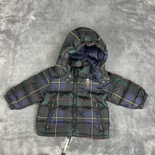 Polo Ralph Lauren Toddler Plaid Down Puffer Jacket 9M Snowboard Polo Bear