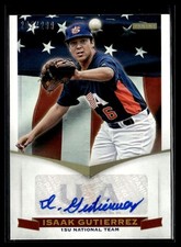 2012 Panini USA Baseball 18U National Team Signatures Isaak Gutierrez Auto