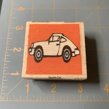 VAP! Scrap Wood Rubber Stamp- Car