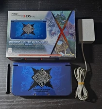 New Nintendo 3DS XL Monster Hunter Generations Edition (Blue) W/Box U.S. Version