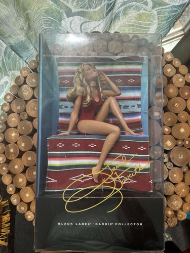 Farrah Fawcett Barbie Doll 2010 Mattel Black Label. Damaged Box. V7161