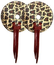 Showman Snakeskin Design Leather Bit Guards