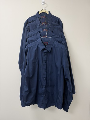 Lot of 5 UNTUCKit Castello Wrinkle Free Shirt Navy Large Button Down Long Sleeve