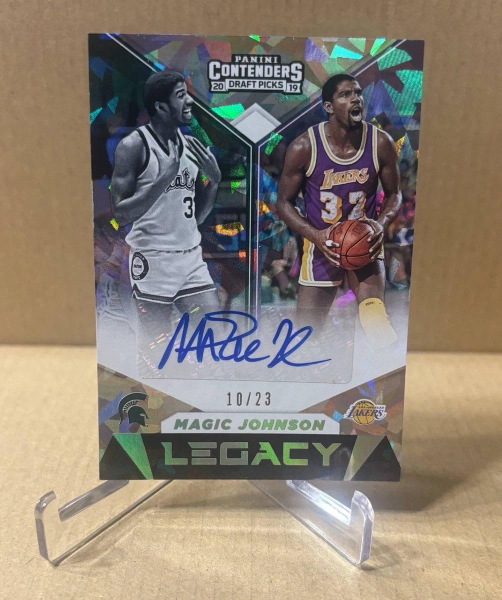 Panini Magic Johnson Basketball Autographed Sports Trading Cards