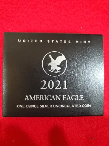 2021 W AMERICAN EAGLE TYPE  2  SILVER UNCIRCULATED COIN  WITH BOX & COA  21EGN