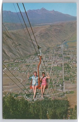 Chair Lift Teton Range Jackson Wyoming WY Unp Chrome Postcard