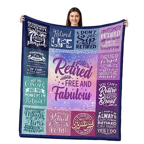 Retirement Blanket Gifts for Women 2024, Retired Gifts 50"x60" Retirement Gift