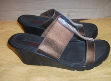 Skechers Luxe Foam Wedge Diamante Rumblers Heels Mules SN 38950 Size 5