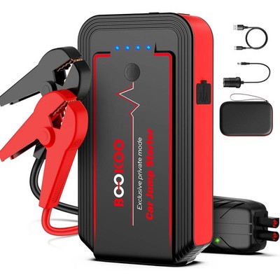 BOOKOO Portable Car Jump Starter, 4000A Start 20000mAh-Black with DC 