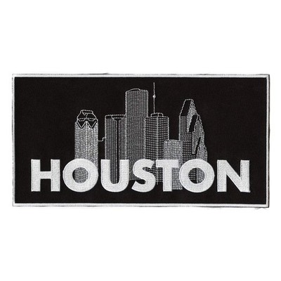 Houston City Skyline Back Patch Downtown X-Large Embroidered Iron On