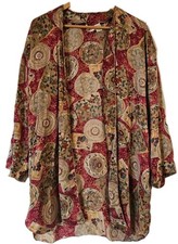 Vintage Victorias Secret Gold Label 100 Silk Robe Kimono One Size Romantic