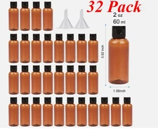 32 Pack 2oz (60ml) Travel Bottles Refillable Leak Proof Caps durability surety