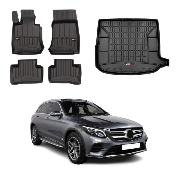 Omac FußMatten & Kofferraumwanne Set FüR Mercedes GLC C253 2015-2022-image