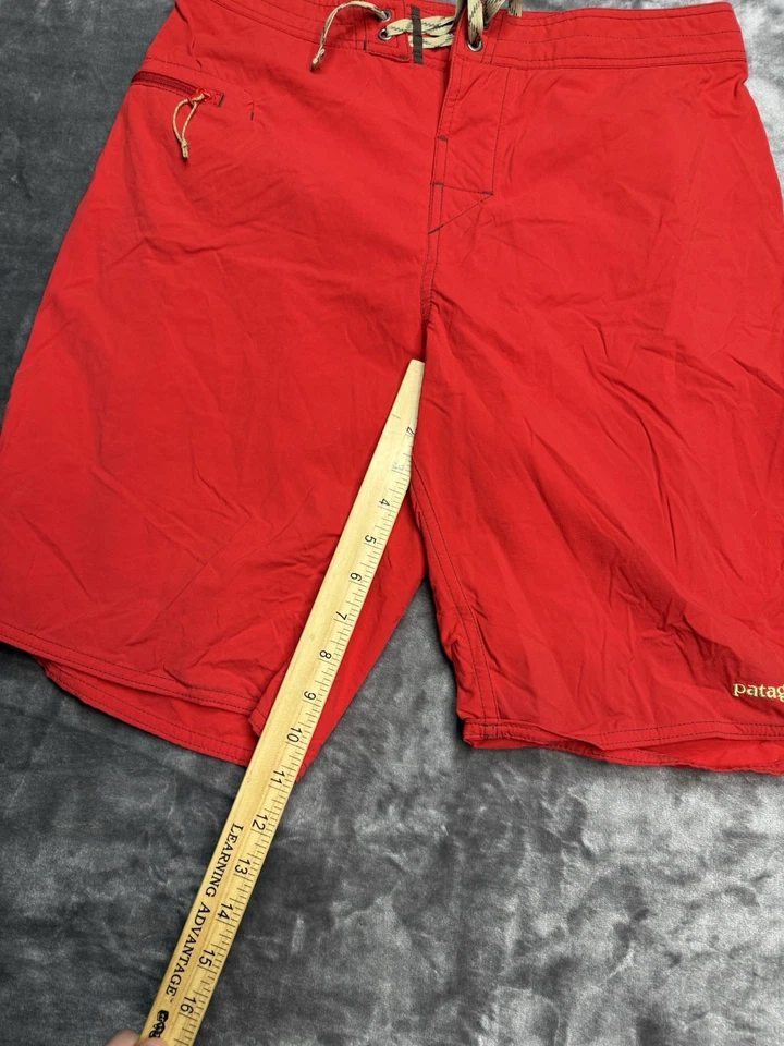 Pantalones Cortos Patagonia Para Hombres 30 Wavefarer Boardshorts Bañador Sin Forro Rojo Foto 4 de 4