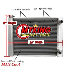 Griffin Aluminum Radiator Megacool Universal Radiator Dual Pass Crossflow 1.5