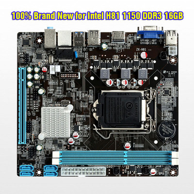 New for Intel H81 Socket LGA 1150 MicroATX Computer Motherboard DDR3 Mainboard