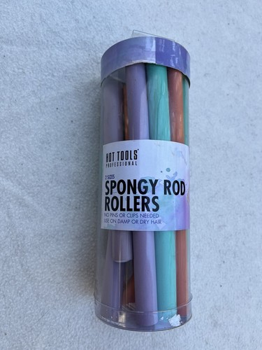 Sealed Hot Tools Pro 2 sizes Spongy Rod Rollers/Curl while you sleep/16 Count