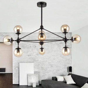 Large Glass Pendant Light image is loading large chandelier lighting glass pendant light black ceiling