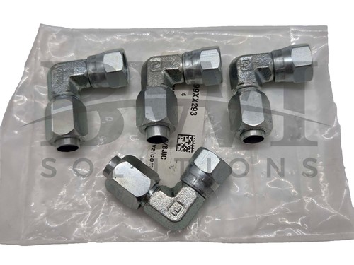 NEW Parker 6 C6X-S Triple-Lok Swivel Elbow 3/8 JIC F X 3/8 JIC Male ( Lot of 4 ) - Picture 1 of 5