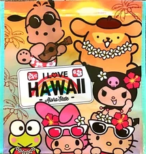 HAWAIIAN SANRIO I LOVE HAWAII HAWAII REUSABLE SHOPPING BAG  BEACH BAG / TOTE