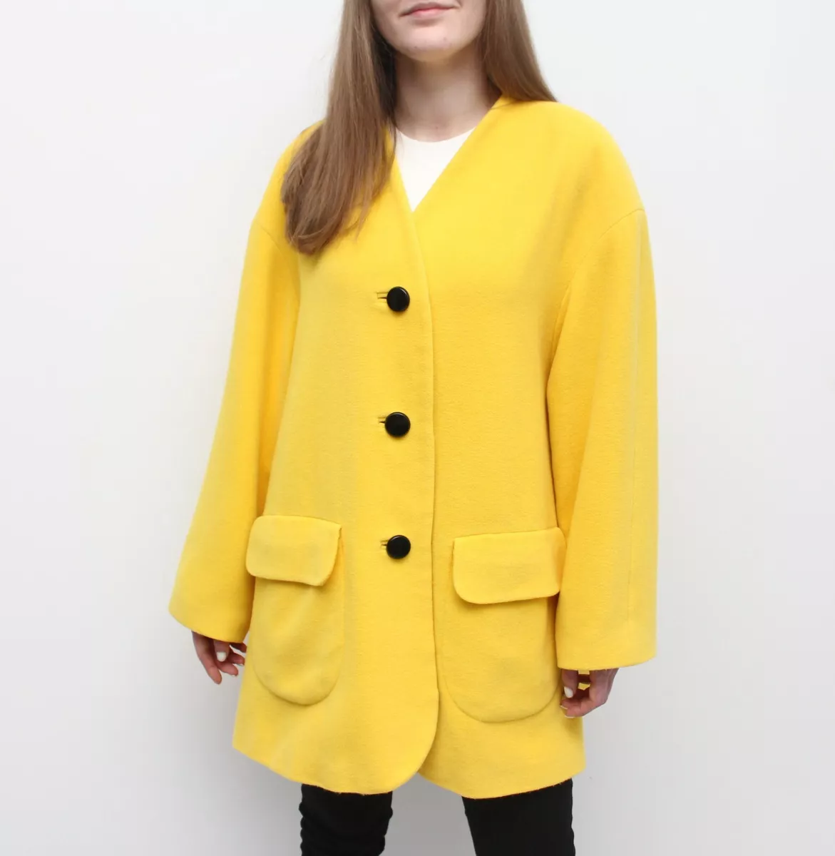 Women's Vintage ESCADA MARGARETHA LEY Wool Cashmere Coat Oversized