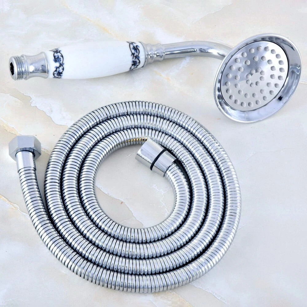 Polished Chrome &Ceramic Bathroom Hand Held Shower Head with 1.5m Shower Hose
Opens in a new window