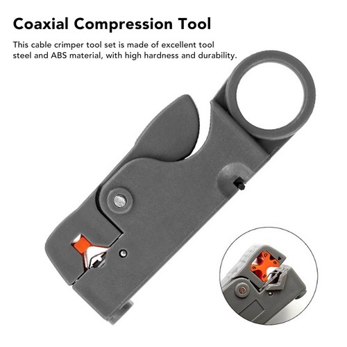RG59 RG6 Coax Cable Crimper Tool Kit Coaxial Cable Crimper Accessory. - Afbeelding 8 van 12