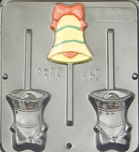 Bell Lollipop Chocolate Candy Mold Christmas 2140 NEW - 第 1/2 張圖片