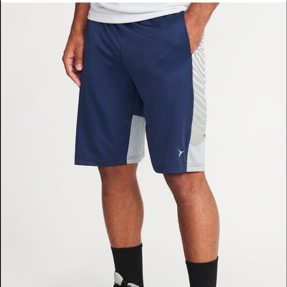 New! Mens Old Navy Active Athletic Navy Basketball Training Shorts Sz