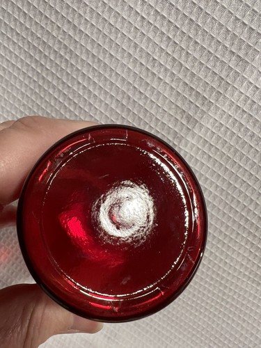 (2) Vtg. Anchor Hocking-Royal Ruby Glass W/White Flying Geese/Cattails-Tumblers - Picture 6 of 6