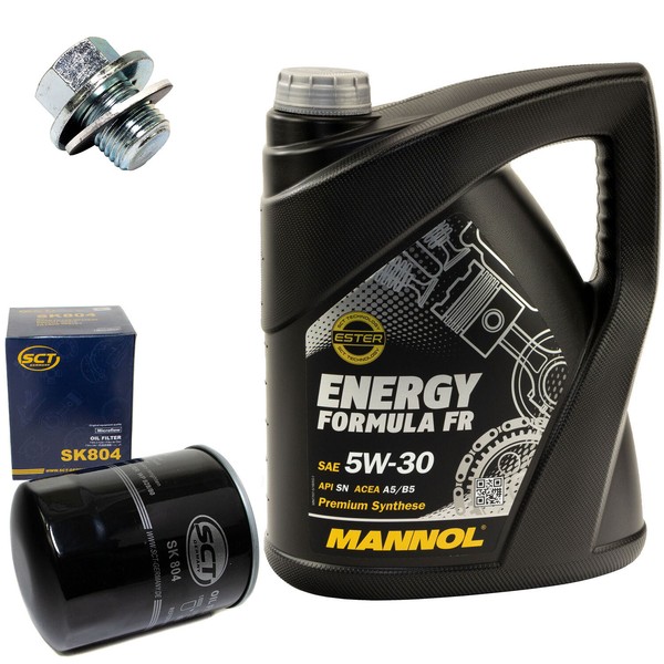 MotoröL Set 5W30 5 Liter + ÖLfilter SK 804 + Schraube FüR Toyota Land Cruiser-image