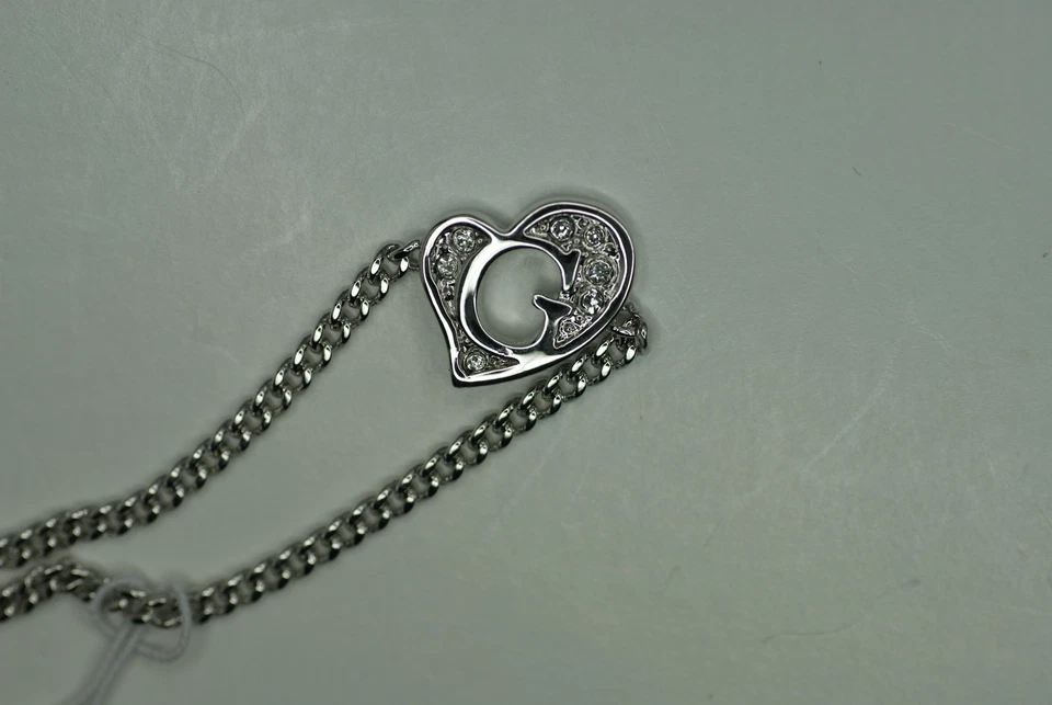 GUESS Damen Armband UBB71527-s Armkette G Herz Besatz weiß silberfarben NEU - Bild 3 von 4