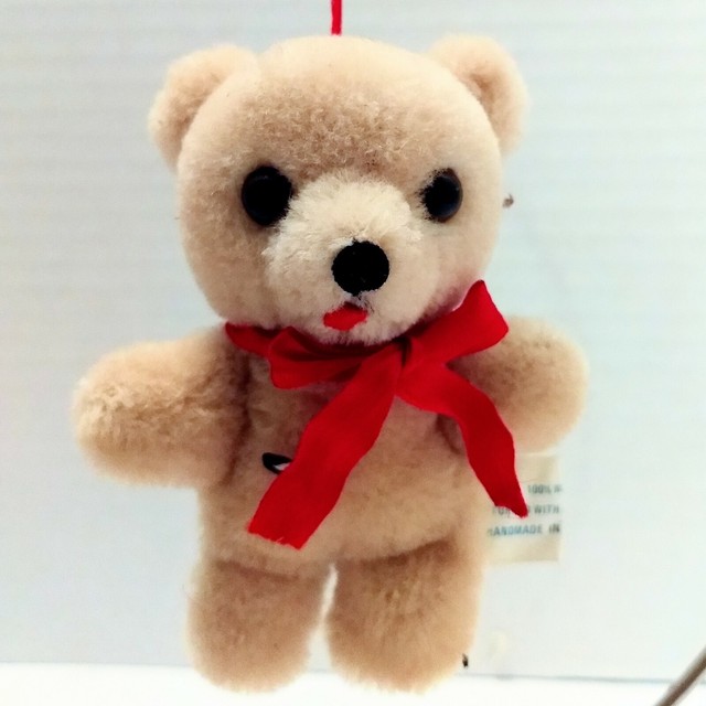 100% WOOL Handmade Teddy Bear Stuffed Plush Christmas Tree Ornament 4