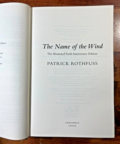 The Name of the Wind - Deluxe 10th Anni 1st Ed HC - Patrick Rothfuss Illustrated - Picture 7 of 19