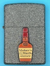 Vintage 2013 Maker’s Mark Whisky Emblem Gray Matte Zippo Lighter ***READ