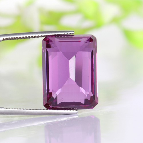 42.25 Carat Imitation Emerald Shape Purple Brazil Amethyst Gem for Gifting - Picture 4 of 4