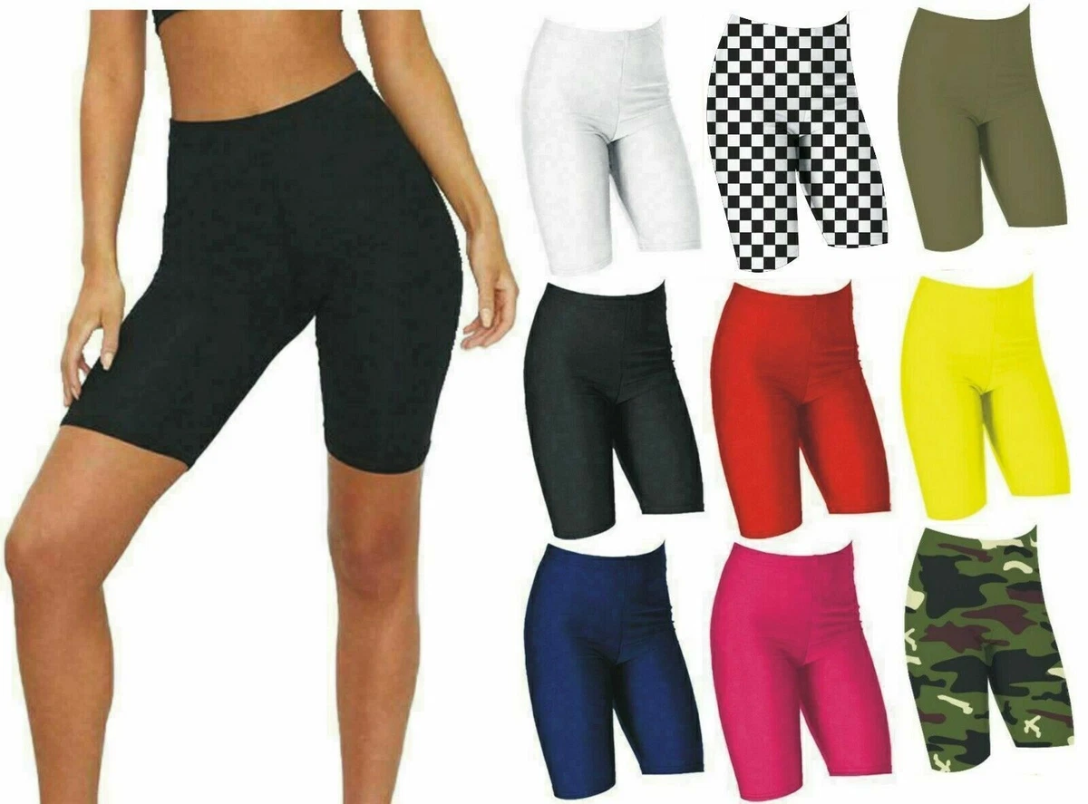 Womens Ladies Cycling Shorts 1/2 Length Over Knee Cotton Leggings Breathable