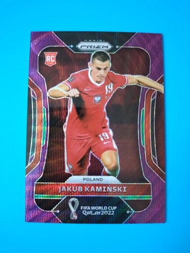 2022 Panini Prizm FIFA World Cup Qatar Purple Wave Jakub Kaminski RC 48/99