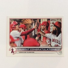 2022 Topps Series 2 #416 Angels Dugout Congratulations