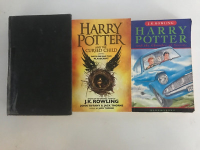 3 JK ROWLING BKS HARRY POTTER  DEATHLY HALLOWS, CHAMBER OF SECRETS  CURSED CHILD