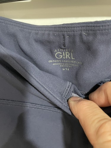 Athleta Girl Purple Cropped Leggings Size L-12 - Picture 6 of 9