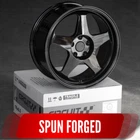 CIRCUIT CSF22 18x8.5 5x114.3 +35 GLOSS BLACK SPUN FORGED WHEELS (SET OF 4)