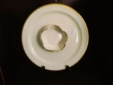 Pickard China Ivory with Gold Trim 13" Rimmed Chip and Dip Server