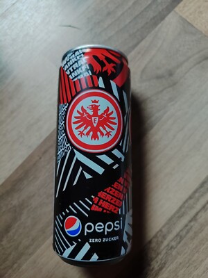 1 Volle Pepsi Zero Cola Dose Eintracht Frankfurt SGE Football Full Can 330ml 